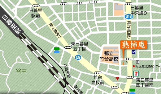 熟柿庵の地図